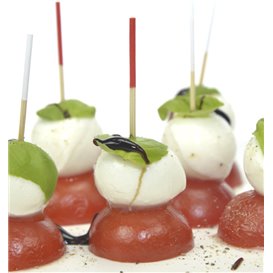 Brochette en Bambou Pointe Rouge 7cm (3.600 Utés)