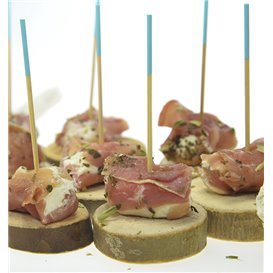 Brochette en Bambou Pointe Turquoise 7cm (3.600 Utés)