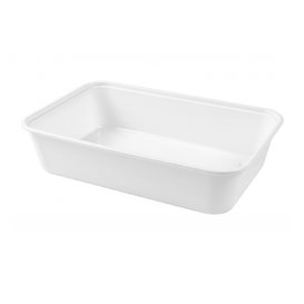 Barquette en Plastique PP Blanche 500ml 17,4x11,6x3,5cm (500 Utés)