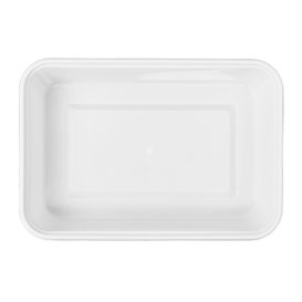 Barquette en Plastique PP Blanche 500ml 17,4x11,6x3,5cm (500 Utés)