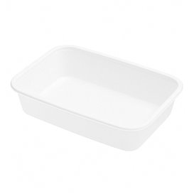 Barquette en Plastique PP Blanche 500ml 17,4x11,6x3,5cm (25 Utés)