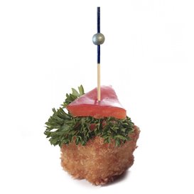 Bamboe Spies Blauw/Zilver 10cm (1.200 stuks)