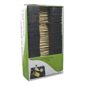 Brochettes en Bambou avec Ardoise 6,3x3,8cm (100 Utés)