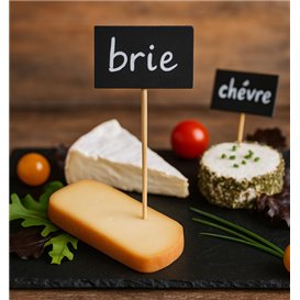 Brochettes en Bambou avec Ardoise 6,3x3,8cm (100 Utés)