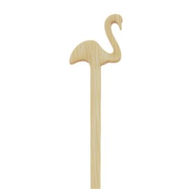 Bamboe Roze Flamingo Drink Roerstaaf 14cm (600 Stuks)
