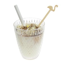 Agitateur à Boissons en Bambou Flamant Rose 14cm (600 Utés)