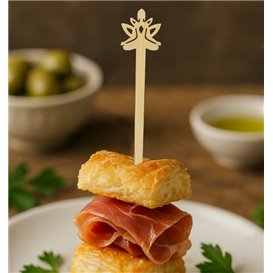 Brochette em Bambou « Bouddha 2 » 12cm (600 Utés)