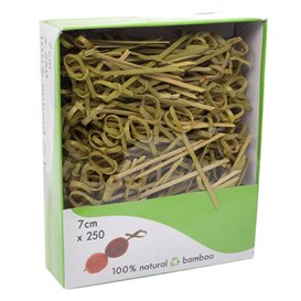 Pique en Bambou "Boucle" Naturelle 10cm (250 Unités)