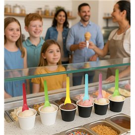 Cuillère à Glace Couleurs CPLA 10cm (1.000 Utés)