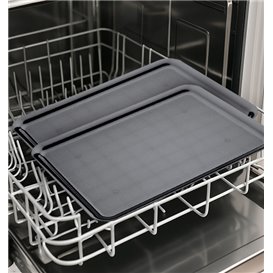 Plastic dienblad zwart 50x37cm (24 stuks)