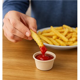 Pot en Canne à Sucre Naturel Ø6,0cm 60ml (100 Utés)