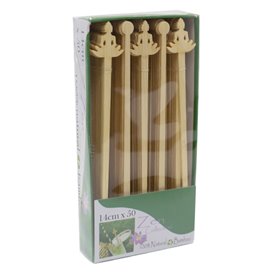 Agitateur à Boissons en Bambou « Bouddha 1 » 14cm (50 Utés)
