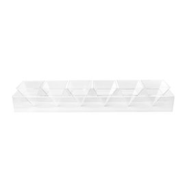 PS Transparant Serverplateau 40x6.5x7cm (6 stuks)