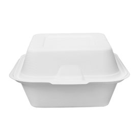 Boîte à Hamburger Canne à Sucre Blanc 150x150x80mm (600 Utés)
