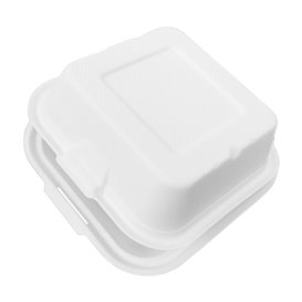 Boîte à Hamburger Canne à Sucre Blanc 150x150x80mm (600 Utés)