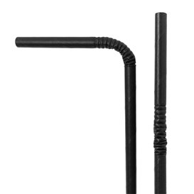Papieren flexibele rietjes pakket Ø0,6cm 23cm (3.000 stuks)
