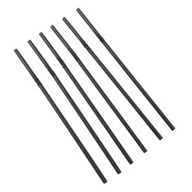 Paille Flexible Papier Noir Ø6mm 230mm (3.000 Utés)