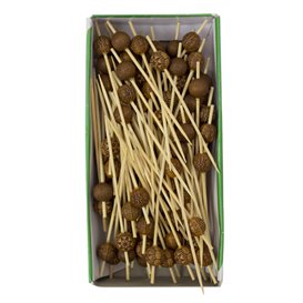 Bamboe prikker Etnisch Design 9cm (100 stuks) 