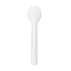 Petite Cuillère en Carton Rigide Blanc 13cm (50 Utés)