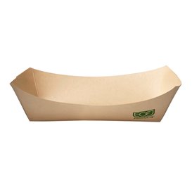 Barquette Carton Kraft 350ml 10,6x7,3x4,5 cm (125 Utés)