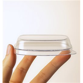 Deksel voor Fingerfood Schaaltje PS Transparant 7,5x7,5cm (2.000 stuks)