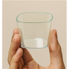 Mini Bol de Dégustation Bas PS Transparent “Water Green” 150ml (200 Utés)