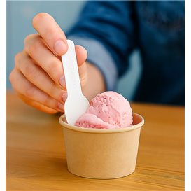 Cuillère à Glace en Papier Blanc 9cm (2.000 Utés)