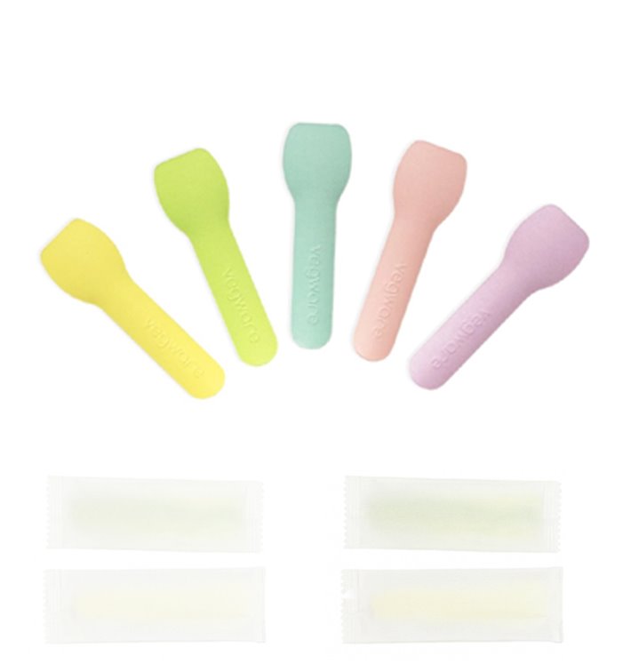Papieren Ijslepels Individueel Verpakt Pastelkleurige 'Tutti Frutti' 9cm (2.000 Stuks) Papieren Ijslepels Individueel Verpakt Pastelkleurige 'Tutti Frutti' 9cm (2.000 Stuks)