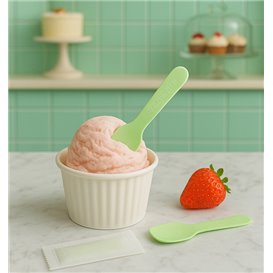 Cuillère à Glace en Papier Emballée Individuellement 'Tutti Frutti' 9cm (2.000 Utés)