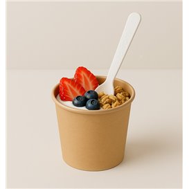 Petite Cuillère en Papier à Café Blanc 11,5cm (50 Utés)