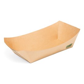 Barquette Carton Bambou Kraft 350ml 16,5x12x4,4cm (125 Utés)