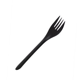 Fourchette Réutilisable PP Noire 17,5cm (50 Utés)