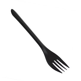 Herbruikbare Vork in PP Zwart 17,5cm (50 Stuks)