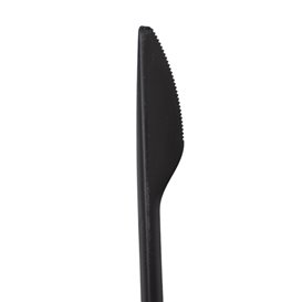 Couteau Réutilisable PP Noir 17,8cm (25 Utés)
