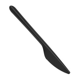 Herbruikbaar Mes in PP Zwart 17,8cm (50 Stuks)