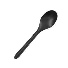 Cuillère Réutilisable PP Noire 15cm (50 Utés)