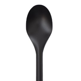 Cuillère Réutilisable PP Noire 15cm (50 Utés)