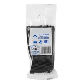 Petite Cuillère Réutilisable PP Noire 12,4cm (50 Utés)