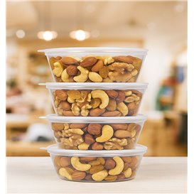 Ronde PP Sausbakje met Scharnierdeksel 6Oz/180ml (1.000 Stuks)