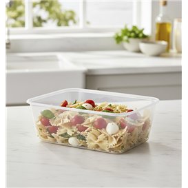 Boîte Rectangulaire Plastique PP Transparent 750ml 17,4x11,6x5,5cm (25 Utés)