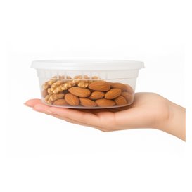 PP Bakjes met Deksel Transparant “Deli Range” 240ml (40 Stuks)