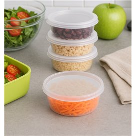 Boîte alimentaire Plastique PP avec Couvercle Transparent “Deli Range” 240ml (40 Utés)