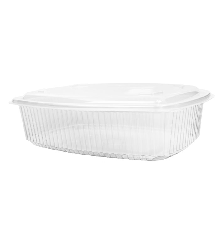 Bak met Hoge Vaste Deksel Microgolfbaar PP Transparant 1500ml (25 stuks)