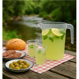 Carafe en Plastique PP Transparent 1.000ml (120 Utés)