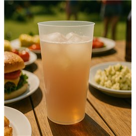 Gobelet Réutilisable Incassable Cocktail en PP Transparent 470ml (200 Utés)