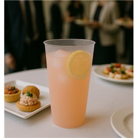 Gobelet Réutilisable Incassable Cocktail en PP Transparent 470ml (200 Utés)