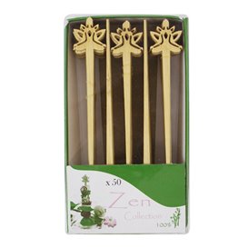 Pics en Bambou « Bouddha 2 » 12cm en boîte (50 Utés)