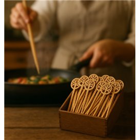 Bamboe Hamburger Spies 12cm in doos (50 stuks) 