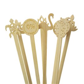 Agitateur à Boissons en Bambou 0% Alcool 14cm (600 Utés)