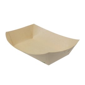 Snackbakjes Bamboe Karton Kraft 700ml 20,5x15x5,2cm (125 Stuks)